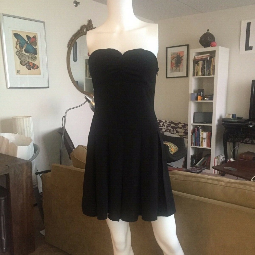 NWOT Danity Strapless Box Pleat Dress Org $75
